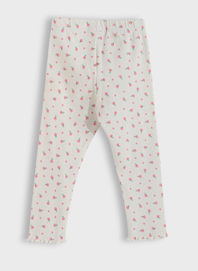 ال سي وايكيكي طماق خصر مطاطي للفتيات 2 عبوة - Image 5