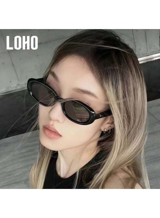 Loho Cat Eye Sungl Women's New Narrow Frame Retro Sungl Polarized Sun Gl Men Slim And High-end - Image 2