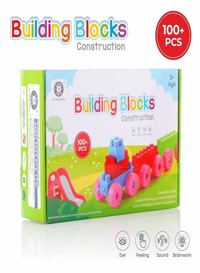 TOYIQ Plastic Building Blocks Set for Kids with Wheels - Creative Construction Toy for 3+ Years, STEM Learning Blocks for Building Cars, Vehicles & Structures, Fun Educational Playset for Boys & Girls - Image 3
