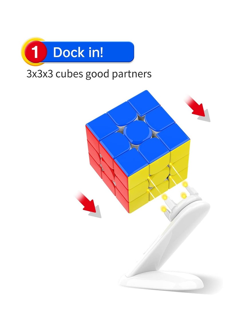 GANCUBE 3x3 Non-smart Cube Display Stand, Plastic Speed Cube Holder Adjustable Puzzle Cube Accessories, Compatible 3x3 Non-smart Cube  - Image 2