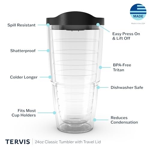 Tervis Coast Guard Boat Made in USA Double Walled Insulated Tumbler Travel Cup Keeps Drinks Cold & Hot, 24oz, Blue Lid - Image 3