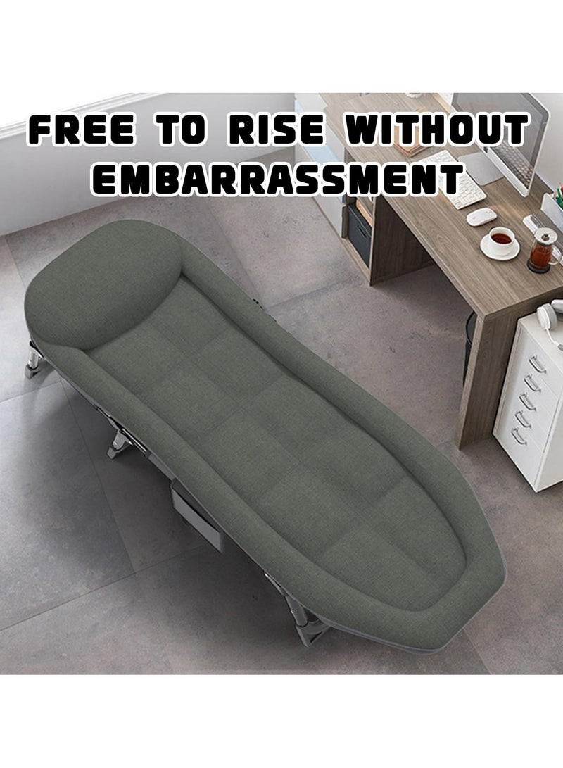 Generic Folding Bed Single Bed Office Lounge Chair Lunch Break Bed Adjustable for Indoor and Outdoor Use  - Image 4