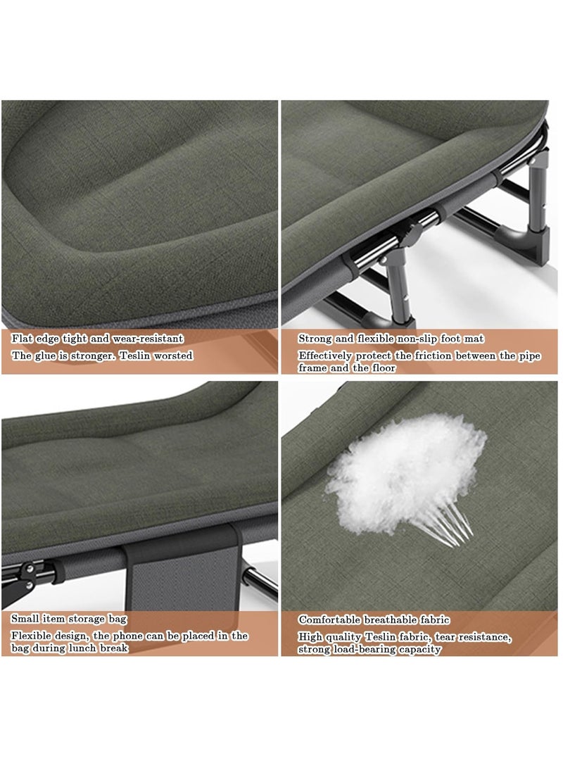 Generic Folding Bed Single Bed Office Lounge Chair Lunch Break Bed Adjustable for Indoor and Outdoor Use  - Image 5