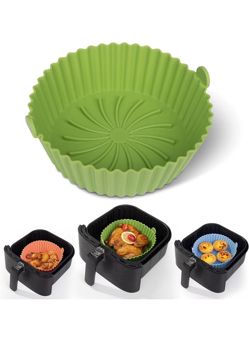 Glamifirsto Glamifirsto75Air Fryer Silicone Pot Replaces Flammable Parchment Liner Reusable Air Frying Pan Oven Accessories Circular Tray Round Tray Suitable for Dishwasher Fridge Oven Outdoor Fruit Basket 