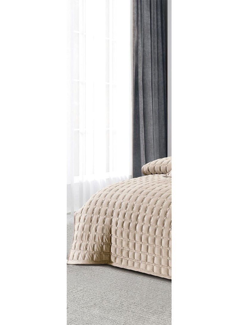 مينجلي مفرش سرير نفر مضغوط من المخمل الناعم ليمنحك الدفئ والنعومة مقاس 170*220 سم - Image 2