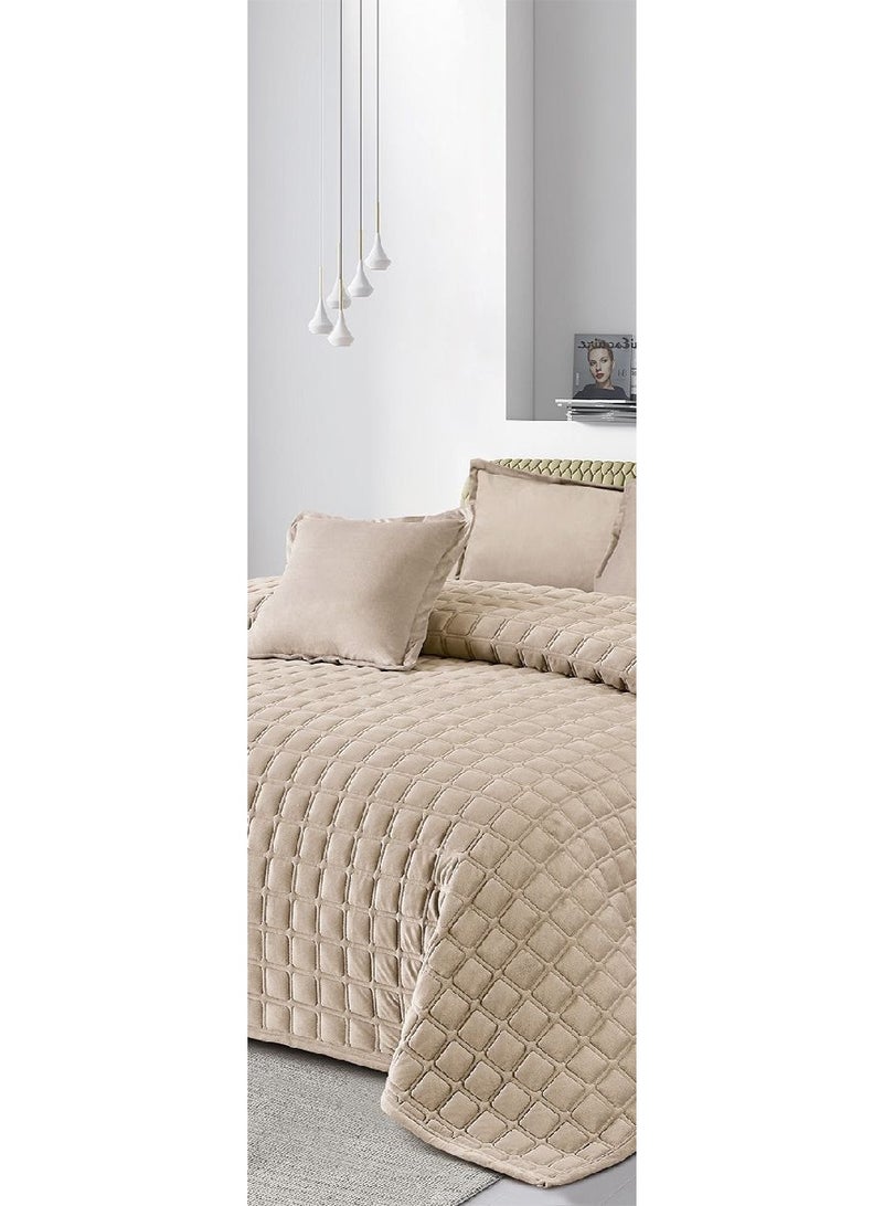 مينجلي مفرش سرير نفر مضغوط من المخمل الناعم ليمنحك الدفئ والنعومة مقاس 170*220 سم - Image 3