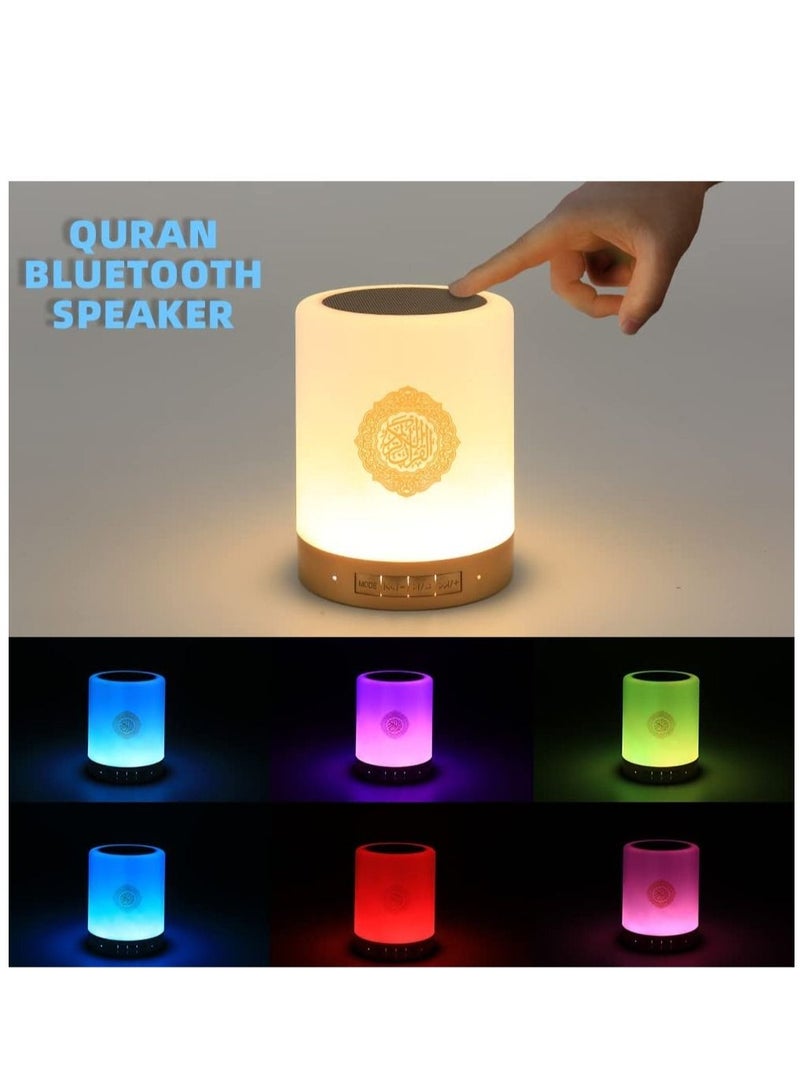 Quran Speaker Touch Lamp 4 in 1 Bluetooth Speaker with 7 Colors LED Light, Quran Recitations and Song FM Broadcast - Image 5