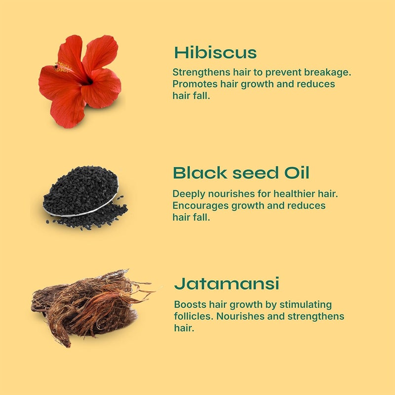 Tikitoro Teens Nourishing Hair Oil 100 Vegan with Black seed oil Hibiscus  Argan Promotes Hair Growth  Conditions Scalp Nonsticky Nonsmelly  Nongreasy No Parabens  Sulphates 150 ml - Image 2