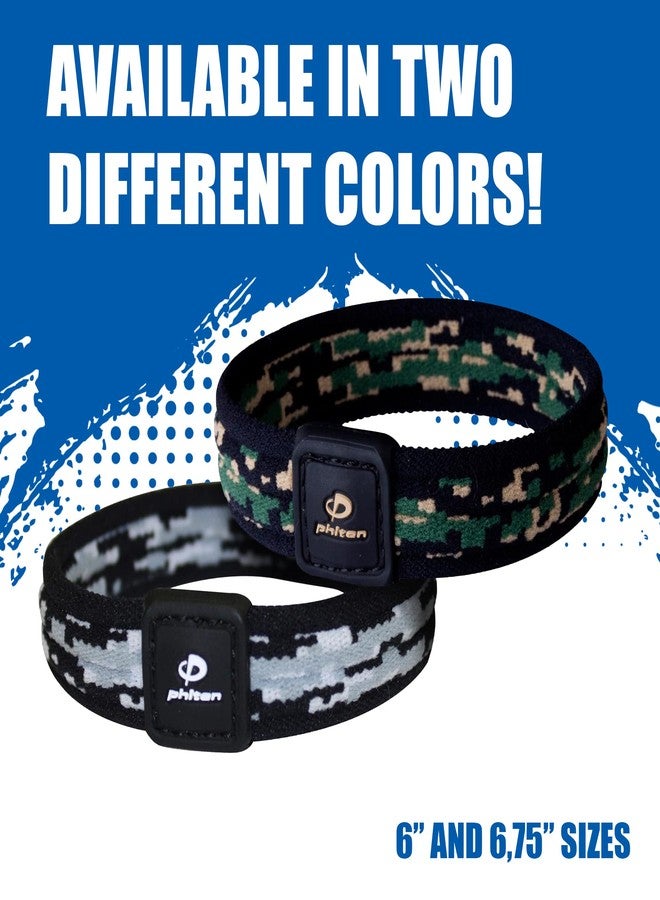 Phiten X30 Digital Camo Titanium Bracelet - Sport Bracelet Permeated with X30 Aqua-Titanium Technology for Alternative Healing - Power Elastomer Core with Micro Titanium Spheres - Night, 7.5 Inch - Image 5