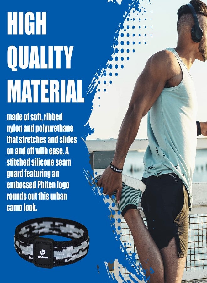 Phiten X30 Digital Camo Titanium Bracelet - Sport Bracelet Permeated with X30 Aqua-Titanium Technology for Alternative Healing - Power Elastomer Core with Micro Titanium Spheres - Night, 7.5 Inch - Image 3