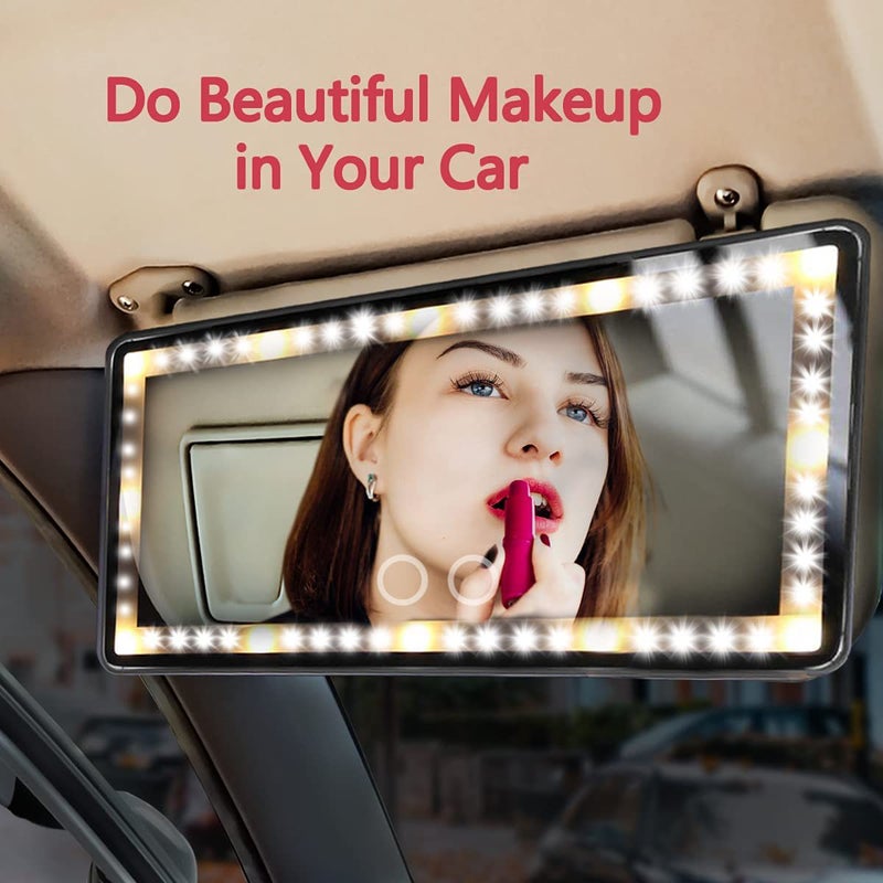 Popular Gift Car Sun Visor Cosmetic Mirror Led Car Smart Beauty Mirror Hd Car Interior - Image 1