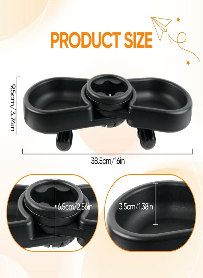 OGNWFUNK Snack Tray Compatible with Baby Jogger City Mini GT2 - BPA-Free 3-in-1 Stroller Snack Tray Attachment with Deep Cup Holders, Easy Installation, Fits Inward-Curved Handlebars - Image 4