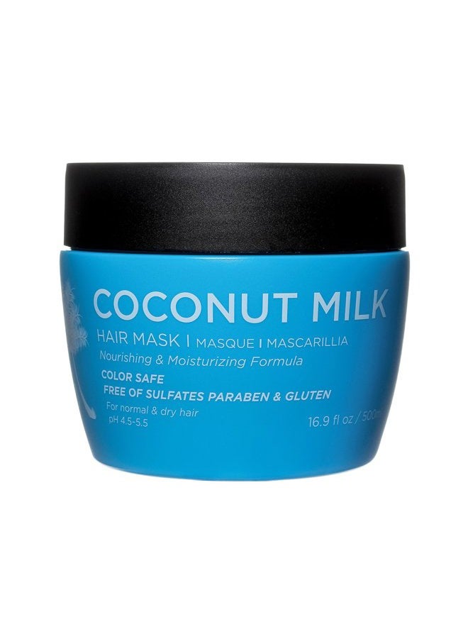 L LUSETA Luseta Coconut Milk Hair Mask 16.9 oz Hydrating Hair Treatment Repair & Restore Damaged Hair, Sulfate Free  - Image 1