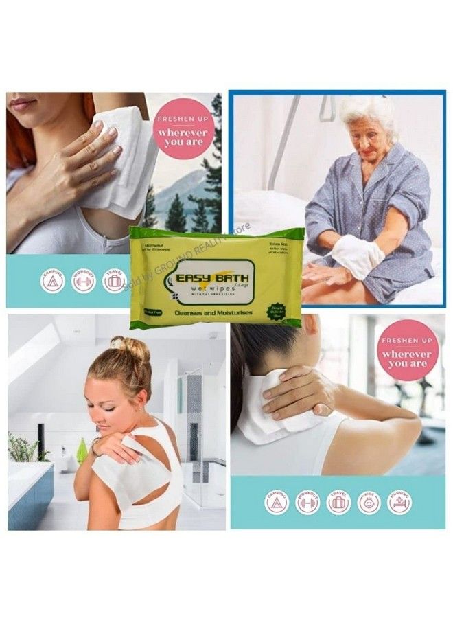 LUREME Easy Bath Wet Wipes Value Pack Of 1 Extra Large Bed Bath Towels For Adults Patient Baby Wipes. Refreshing Moisturizing Sponge Bath. 10 Wipes;Pack Microwaveable Easy Bath Wet Wipes (Lu2) - Image 4