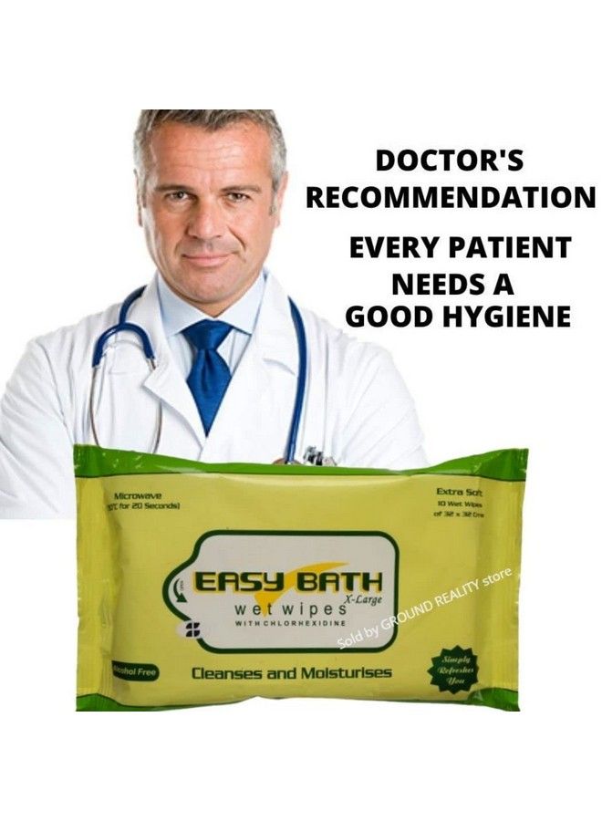 LUREME Easy Bath Wet Wipes Value Pack Of 1 Extra Large Bed Bath Towels For Adults Patient Baby Wipes. Refreshing Moisturizing Sponge Bath. 10 Wipes;Pack Microwaveable Easy Bath Wet Wipes (Lu2) - Image 5