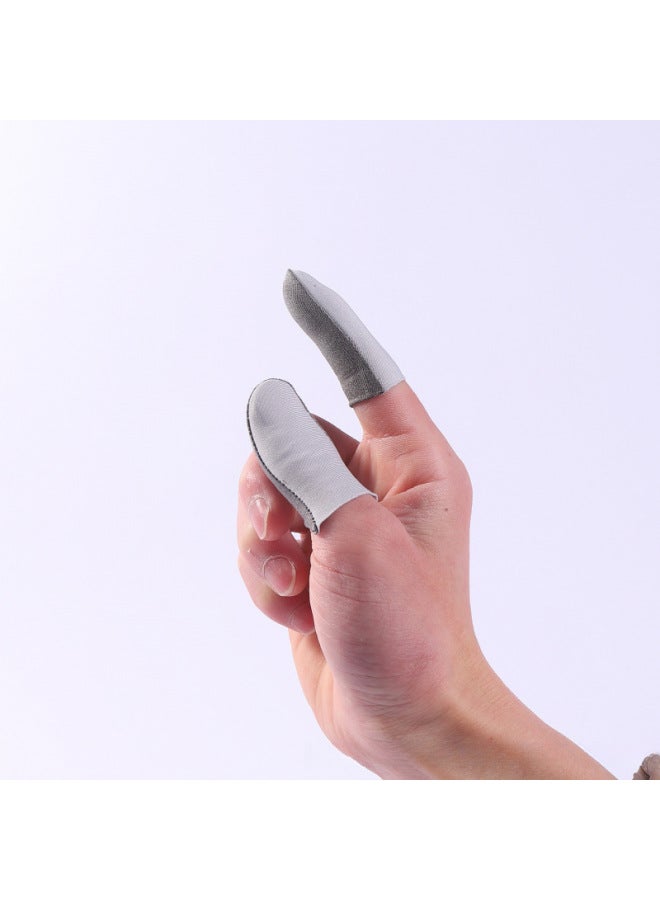 Silver Cloth Finger Cover Game Finger Cover Silver Fiber Hand-swimming E-sports Finger Cover Ultra-thin Sweat-proof Chicken Walking Non-slip Competitive-Product Color:War Bear Silver Cloth  - Image 1