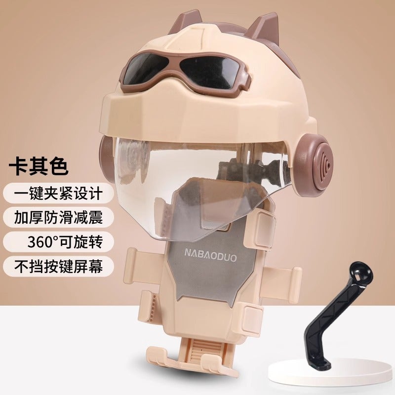 Electric Vehicle Mobile Phone Holder with Sunshade - Compact Design for Motorcycle & Bicycle