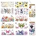 Coowayze UV DTF Cup Wraps for 16 oz Glass Cups 10 Sheets Rub on Transfers for Crafts Butterfly Uvdtf Decals Stickers for Tumblers Libbey Cups Furniture Wood Vinyl Wrap Bulk - Image 2