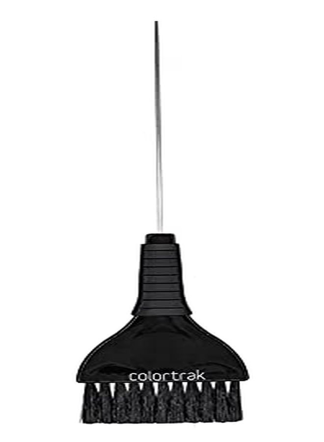 Colortrak Duo Color Brush Pin Tail Ideal For Sectioning Firm Straight Bristles Ergonomic Rubber Grip Contoured Thumb Groove To Prevent Fatigue Easy To Clean Black - Image 1