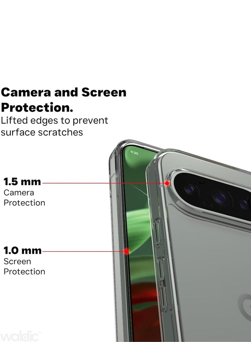 ولديك جراب سيليكون لهاتف Google Pixel 9 Pro | غطاء سيليكون فاخر مصمم خصيصًا لهاتف Google Pixel 9 Pro | جراب Google Pixel 9 Pro مع حماية من الكاميرا والسقوط، جراب خلفي رفيع واقٍ لهاتف Google Pixel 9 Pro - شفاف - Image 3