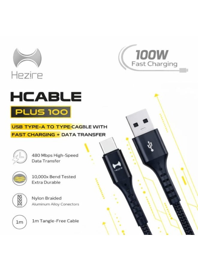 هيزاير كابل الشحن السريع Hezire HCable Plus 100 USB Type-C بقوة 100 واط وطول 1 متر - Image 2