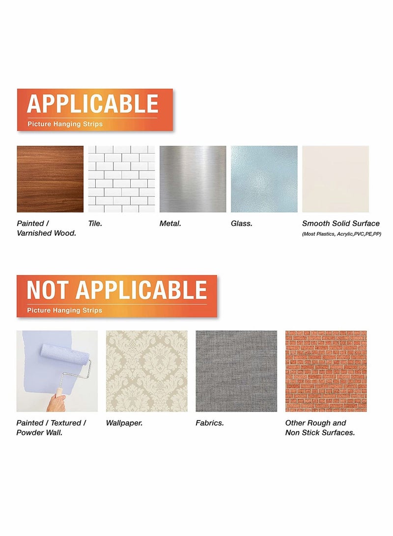 SYOSI 28 زوجًا من شرائط تعليق الصور الكبيرة دواليب قوية خالية من الضرر شريط لاصق قابل للإزالة، لاصق لتعليق الإطارات، زخرفة السيارات الجدارية - Image 4