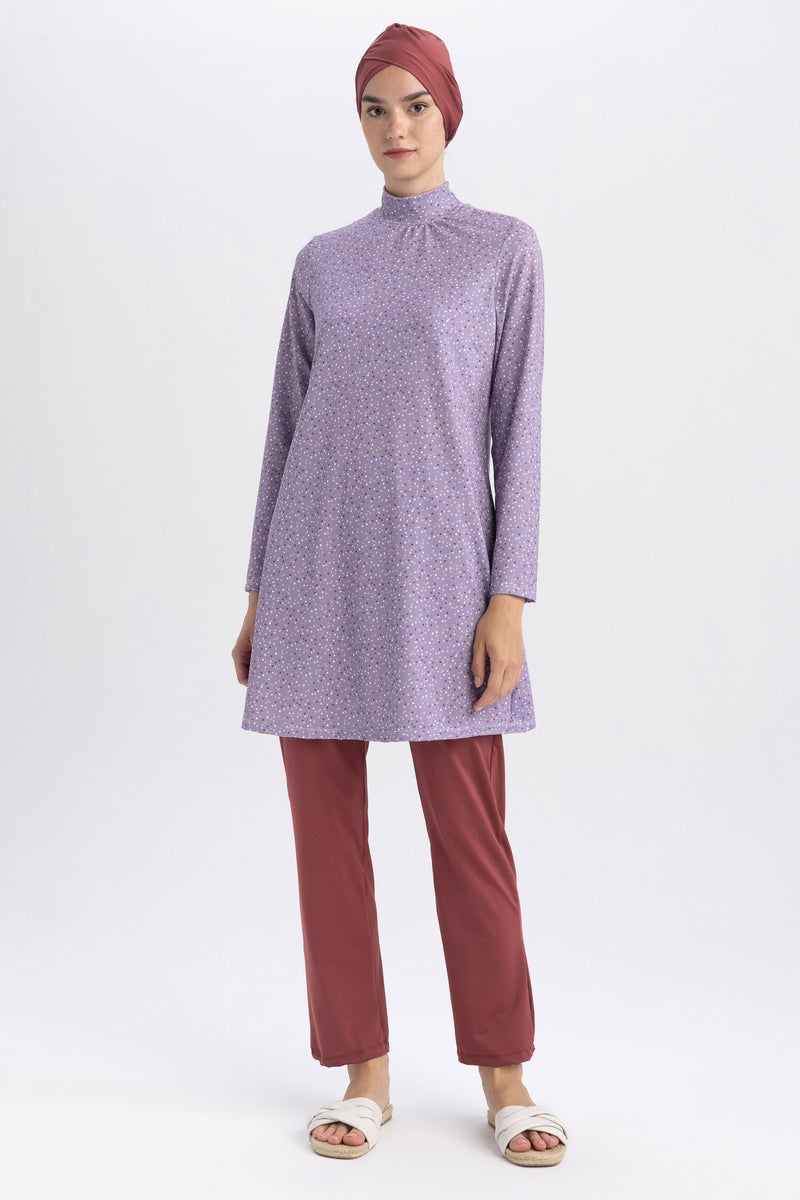 DeFacto Purple Woman Regular Fit 3 piece Burkini Casual - Image 4