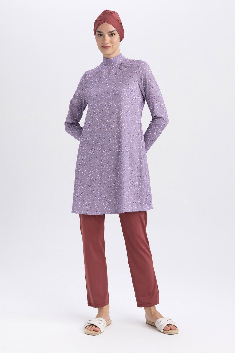 DeFacto Purple Woman Regular Fit 3 piece Burkini Casual - Image 3