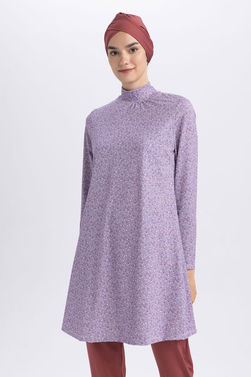 DeFacto Purple Woman Regular Fit 3 piece Burkini Casual - Image 5