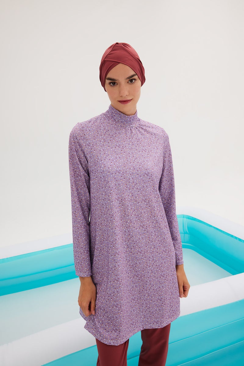 DeFacto Purple Woman Regular Fit 3 piece Burkini Casual - Image 2