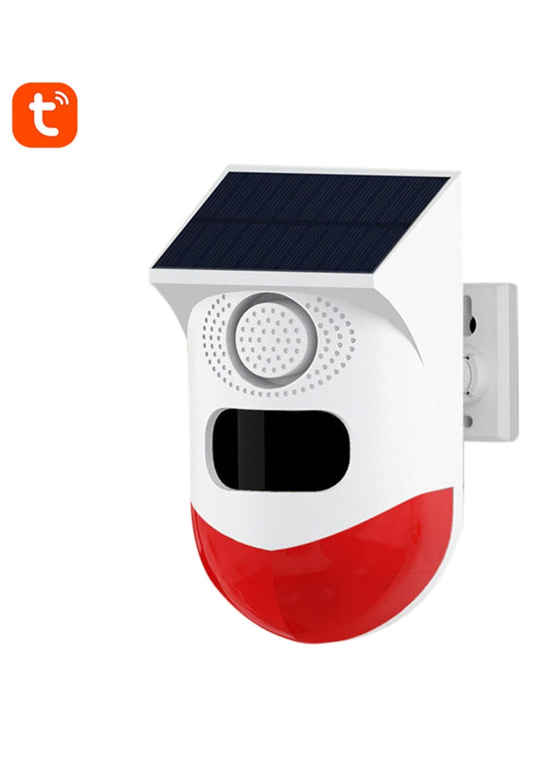 Generic - Tuya WiFi Solar Powered Wireless Infrared Motion Sensor Detector Strobe Siren 120dB Alarm Waterproof PIR Sensor - Image 1