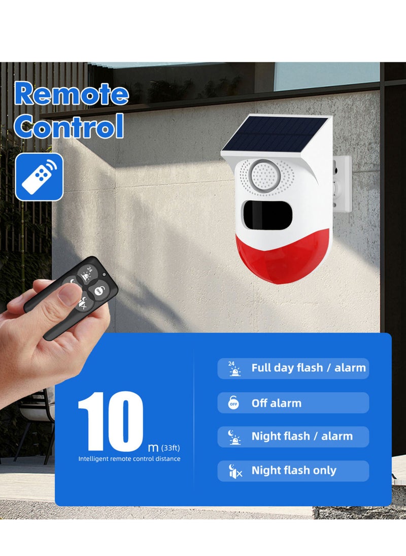 Generic - Tuya WiFi Solar Powered Wireless Infrared Motion Sensor Detector Strobe Siren 120dB Alarm Waterproof PIR Sensor - Image 1