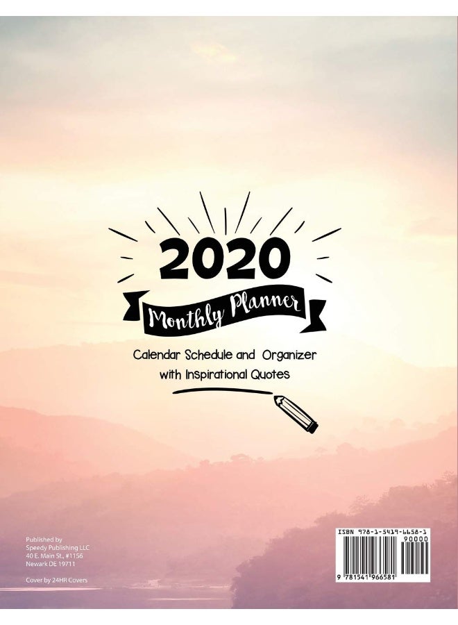 2020 Monthly Planner: Calendar Schedule and Organizer with Inspirational Quotes  - Image 2