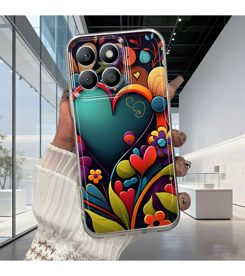 Mixed Color 1 Love Flower Shockproof TPU Soft Shell Case Compatible With Huawei Honor Magic6 Lite X5 X5B X6 X6B X7 X7A X7B X7C X8 X8A X8B X9 X9A X9C Play 60 Plus X60Pro - Image 4
