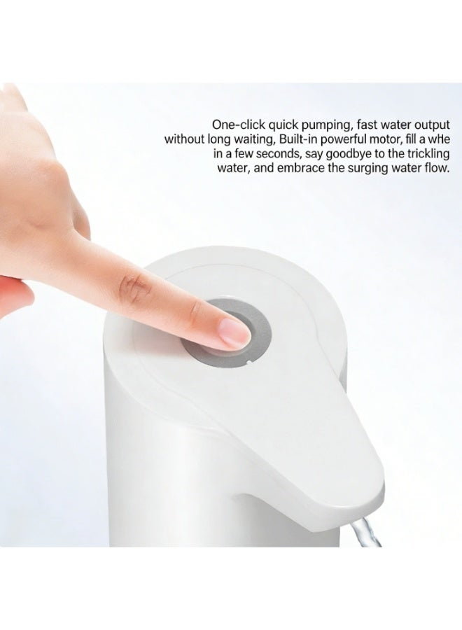5-Gallon (Approximately 15.7 Liters) Automatic Drinking Portable Water Dispenser, Universal Electric Water Bottle Pump, Usb Charging Water Dispenser, Portable Water Dispenser, Suitable For Family Camping, White - Image 2