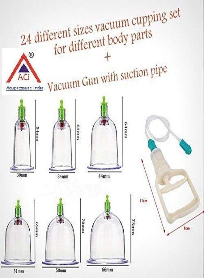 اسي مجموعة أكواب ACi للرعاية الصحية بالضغط الإبري في الهند، العلاج بالحجامة الفراغية، الطب الصيني التقليدي (متعددة) - 24 كوبًا - Image 4
