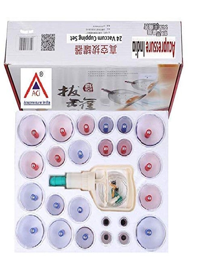 اسي مجموعة أكواب ACi للرعاية الصحية بالضغط الإبري في الهند، العلاج بالحجامة الفراغية، الطب الصيني التقليدي (متعددة) - 24 كوبًا - Image 1