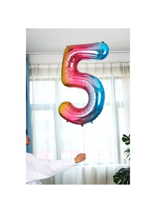 9 Number Balloon, 40 Inch Colored jelly Number Balloons for Birthday Decorations, Large Jumbo Foil Colorful Number Ballons for Anniversary or New Year Party Décor - Image 5