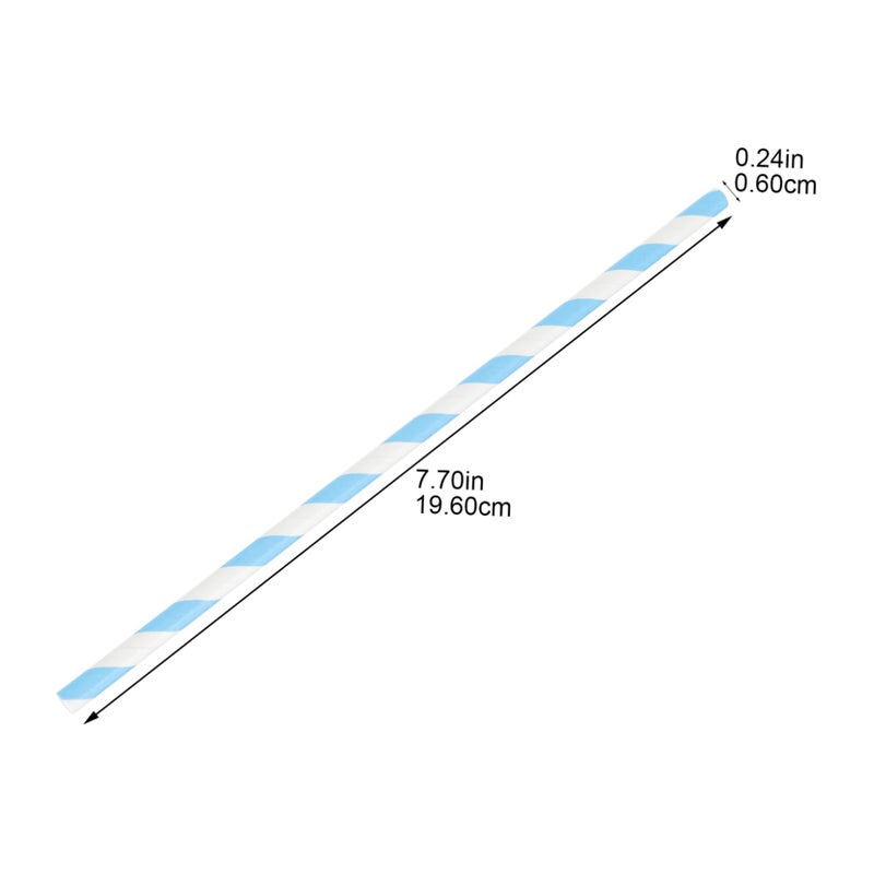 100 Disposable Paper Straws Striped Design For Party Drinks And Celebrations - Image 3