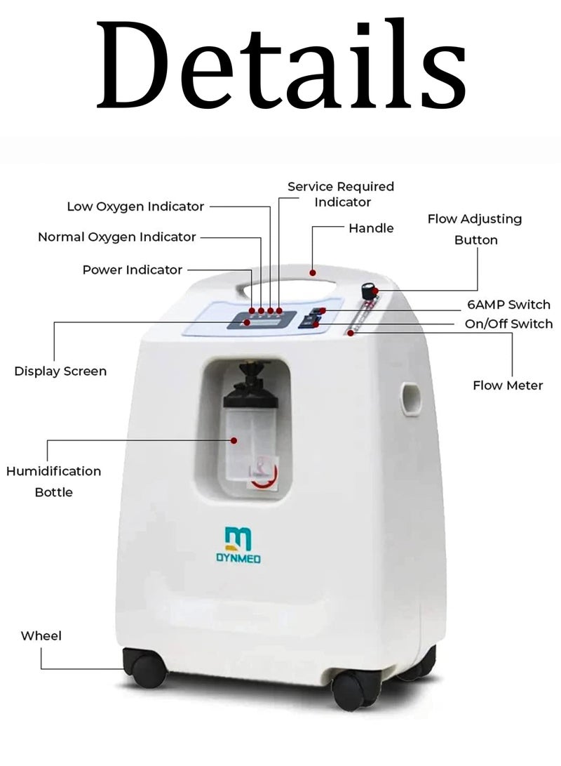 DYNMED 10L Per Minute Oxygen Concentrator Machine Do2-10Ah Home Hospital And Clinic Use - Image 2