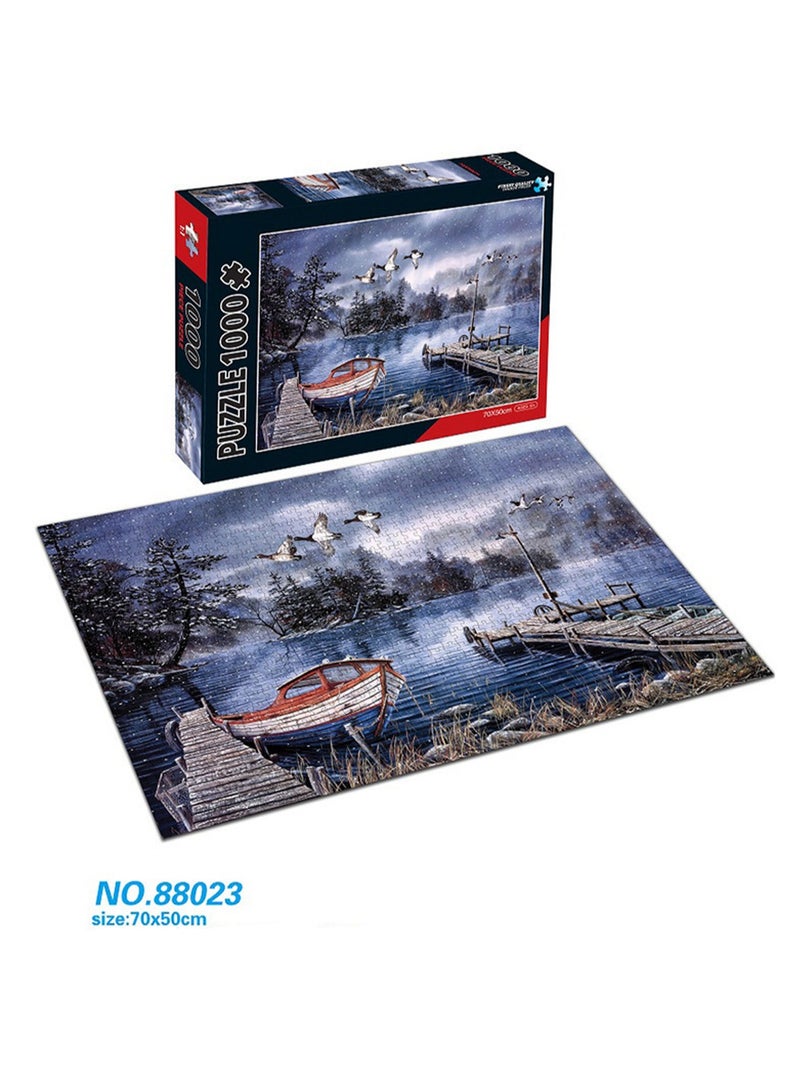 لعبة ألغاز تعليمية للتطوير التربوي لتخفيف التوتر مكونة من 1000 قطعة مقاس 70 × 50 سم - Image 2