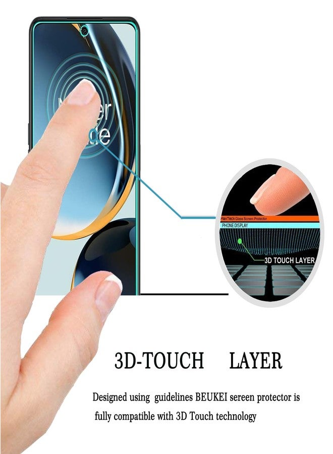 beukei (3 Pack) Compatible for OnePlus Nord N30 / OnePlus Nord CE 3 Lite 5G Screen Protector Tempered Glass,(6.72 inch) Touch Sensitive,Case Friendly, 9H Hardness - Image 2