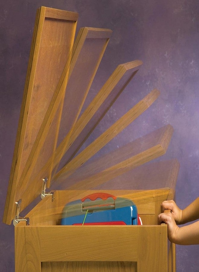 روكلر مفصلات روكلر ليد-ستاي ذات الإغلاق الناعم (زوج من قطعتين، برونزي ريفي) - مفصلات دعم غطاء بقوة 60 رطلاً، أدوات خزانة ذات إغلاق ناعم - دعامة مفصلات غطاء برونزية - أدوات مفصلات شديدة التحمل - Image 5