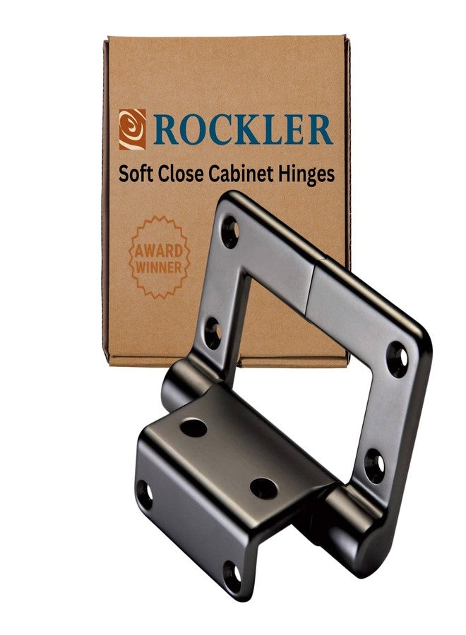 روكلر مفصلات روكلر ليد-ستاي ذات الإغلاق الناعم (زوج من قطعتين، برونزي ريفي) - مفصلات دعم غطاء بقوة 60 رطلاً، أدوات خزانة ذات إغلاق ناعم - دعامة مفصلات غطاء برونزية - أدوات مفصلات شديدة التحمل - Image 1