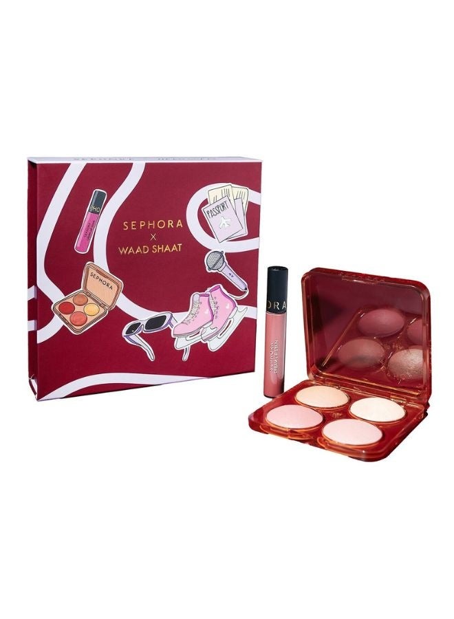 سيفورا مجموعة سيفورا x وعد شعت - مجموعة مكياج محدودة الإصدار (ظلال ومنتجات منسقة للوجه والعينين والشفاه، تعاون حصري) - Image 1