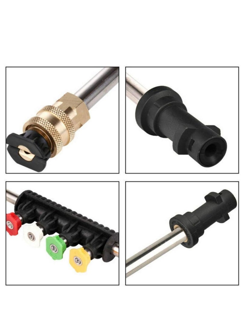 SYOSI - High Pressure Hose Nozzle for Karcher K2-K7 High Pressure Power Washer Wand with 5 Hose Nozzle Tips Pressure Water Gun Nozzle for Garden Hose Portable Washing Wand Water for Car Outdoor Window - Image 1