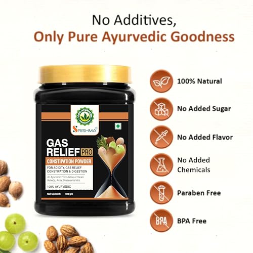 Srishma Gas Relief Pro Powder Gas Relief, Acidity Relief Ayurvedic Health Care Powder (400 g) - Image 3