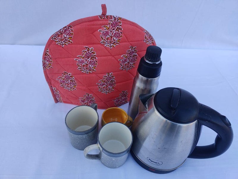 Malan Bai Mandala Tea Cozy Cover Hand Block Winter Tea Cozy Cotton Tea Kettle Warmer Pot Cover Hot Coffee Cover Handamde Kitchen Décor Brand: Malan Bai (Pattern 30) - Image 5