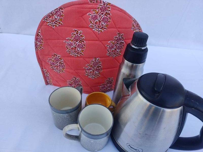 Malan Bai Mandala Tea Cozy Cover Hand Block Winter Tea Cozy Cotton Tea Kettle Warmer Pot Cover Hot Coffee Cover Handamde Kitchen Décor Brand: Malan Bai (Pattern 30) - Image 4