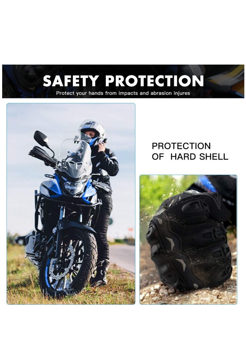 Generic - Touchscreen Motorcycle Full Finger Gloves For Men Women Hard Knuckle Motorbike Gloves for BMX ATV MTB Riding/Road Racing/Cycling/Bike/Climbing/Motocross etc/Hiking/Outdoor Sports - Image 1